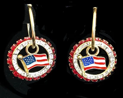 Patriotic Flag Earring Set