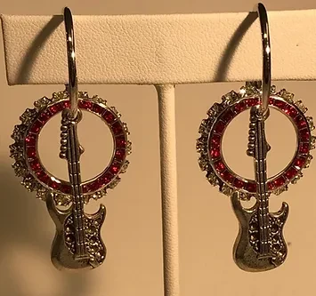 Guitar with Red Crystals Set