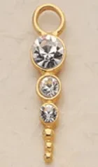 Crystal Icicle Charm  (priced by pair)