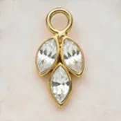 Crystal Leaf Charm (priced per pair)