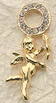 Crystal Cupid Charm Pair