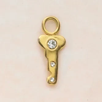 Crystal Key Charm  (priced by pair)
