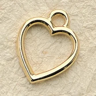 Solid Frame Heart Charm $28.00 per pair
