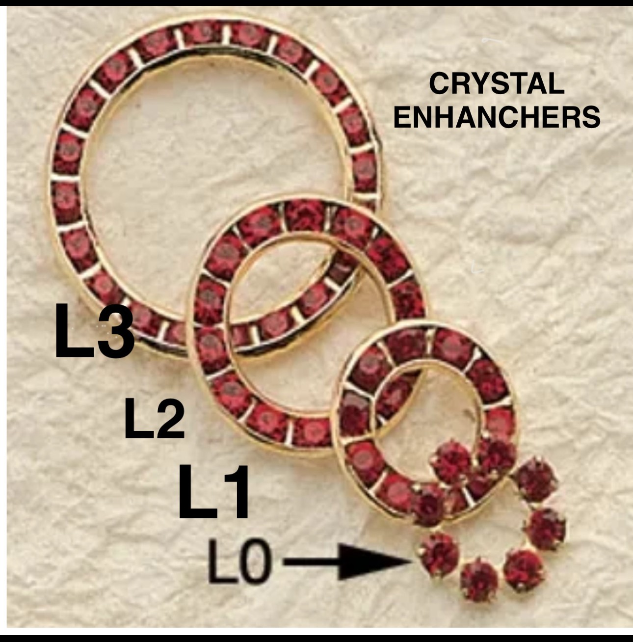 Enhancers Crystal Rings    (Priced per pair)
