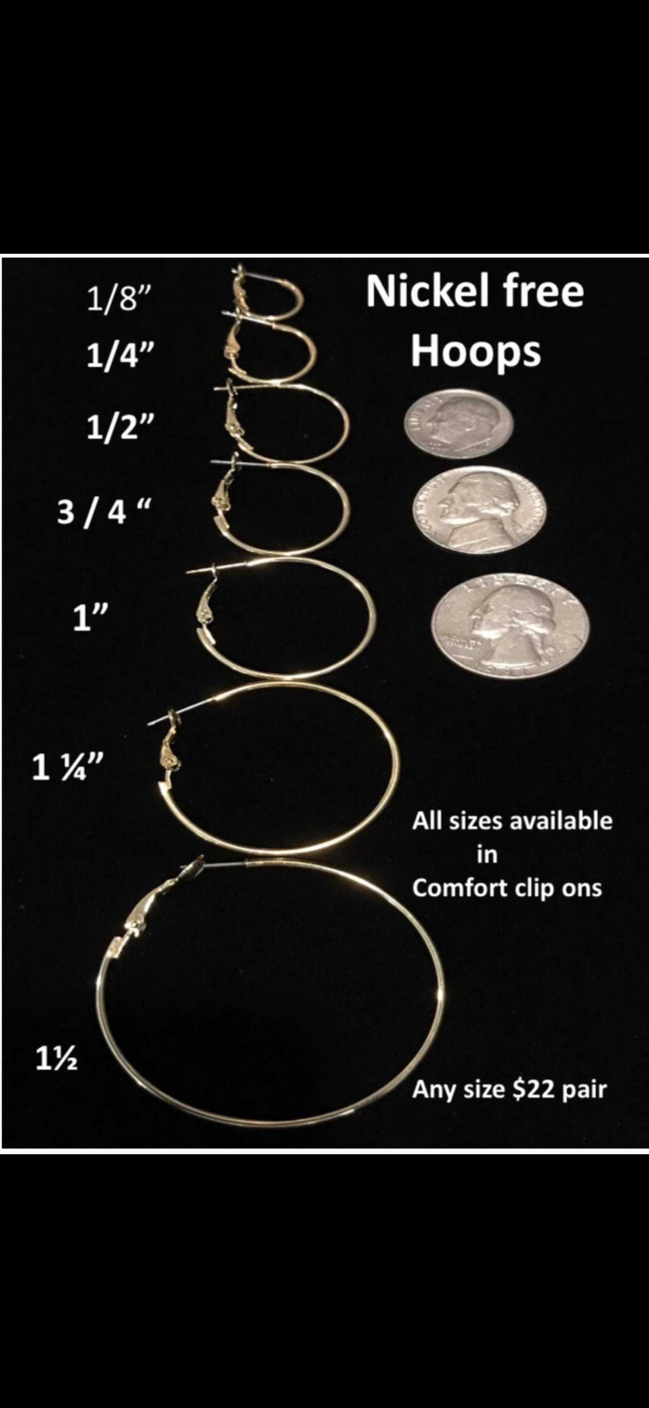 Hoops $22 pair.