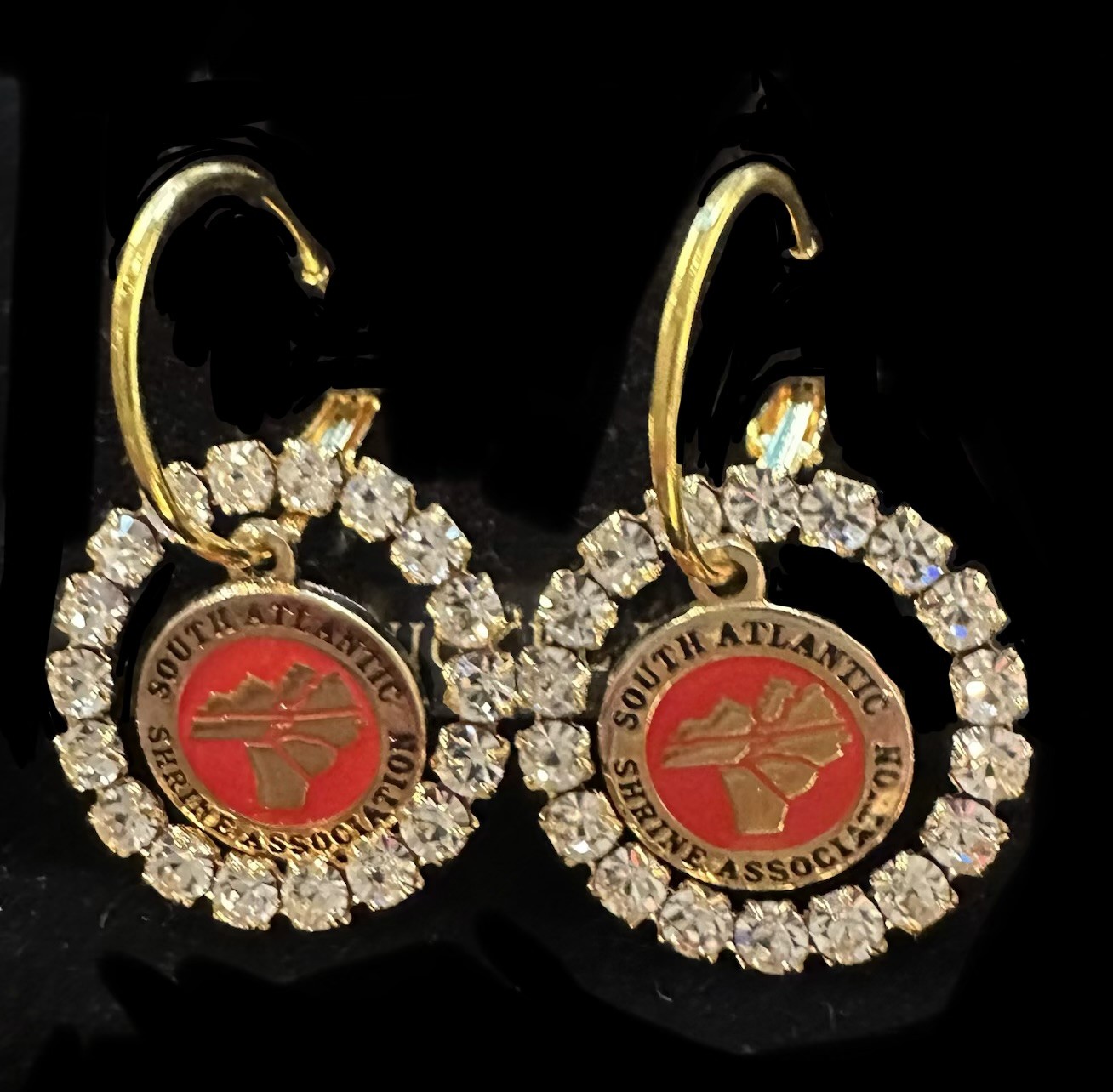 Shriners SASA Crystal complete earring set $79 pair