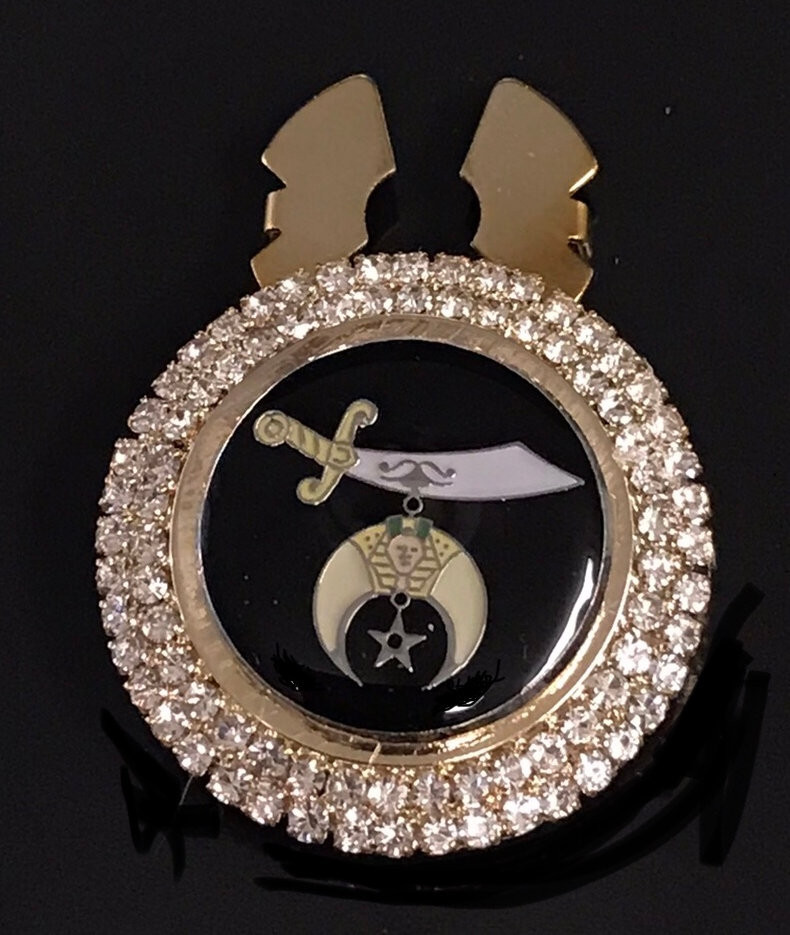 Shriner Crystal Button Cover