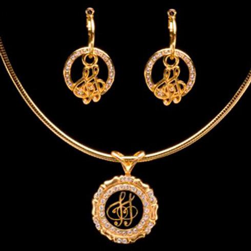 Sweet Adeline Push Pull Necklace and Earring set