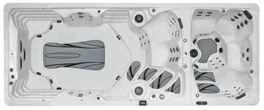 summit series sx219 dual zone swim spa shell