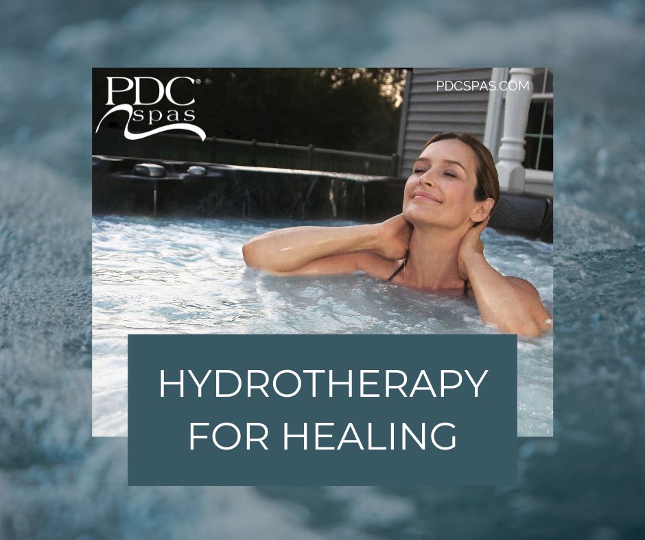 woman using hydrotherapy for pain relief