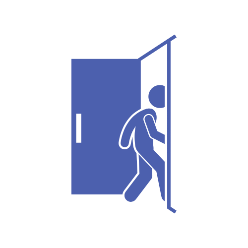 icon of person walking through a doorway