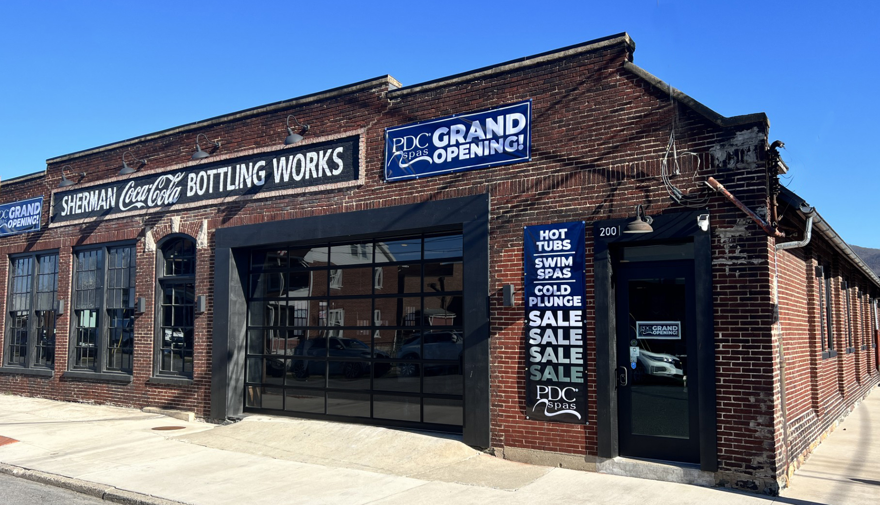 outside of pdc spas showroom in williamsport, PA