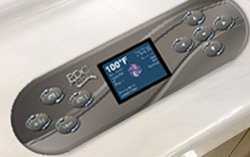 close up of ProView Hot Tub Control