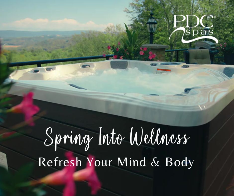 pdc spas hot tub in the spring