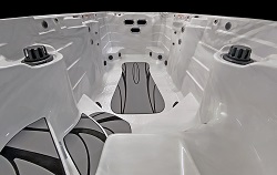pdc spas summit series swim spa with non-slip mats
