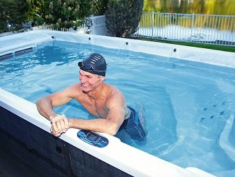 Swimming in Swim Spa