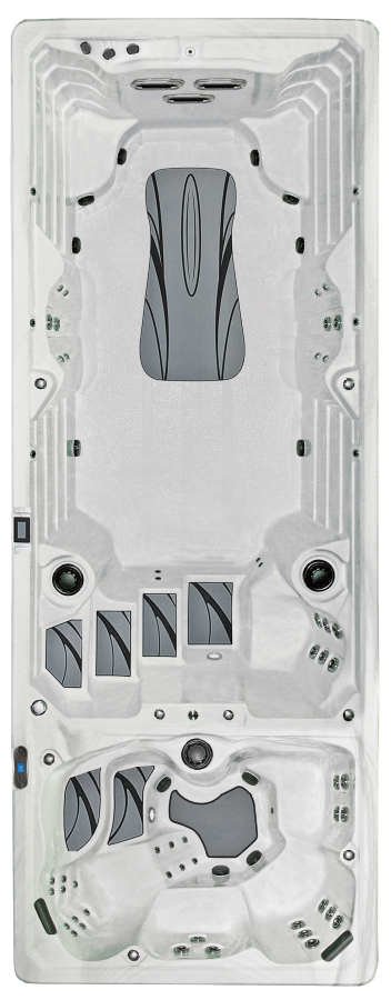 pdc spas summit sx219s dual zone swim spa shell