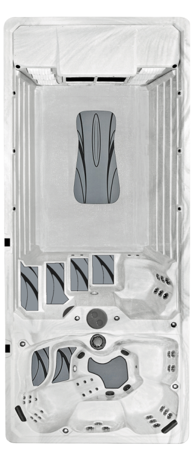 TruSwim TSX219 dual zone swim spa shell