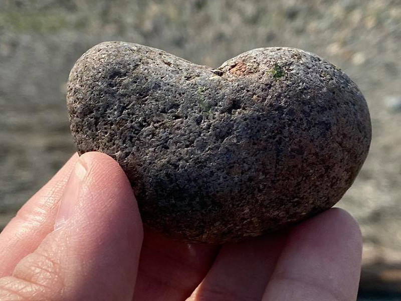 Heart-shaped rock