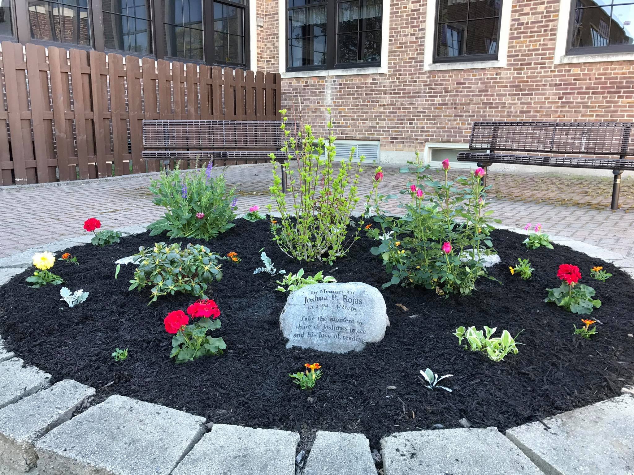 A garden in memory of Joshua P. Rojas
