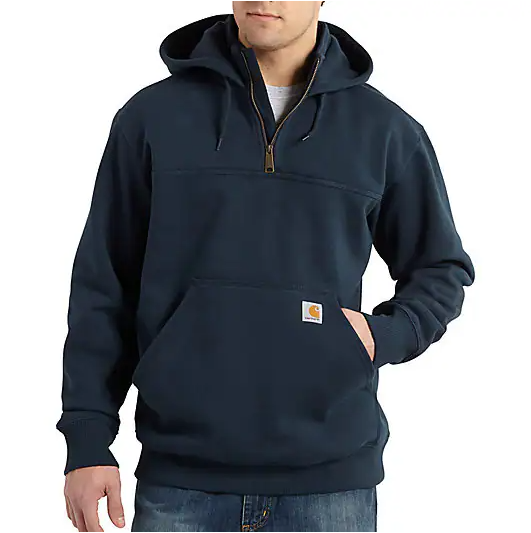 100617 - Carhartt Rain Defender® Paxton Heavyweight Hooded Zip Mock Sweatshirt - New Navy