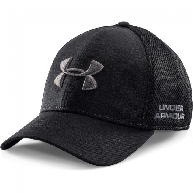 UA Black/ Grey Stretch Fit Golf Cap
