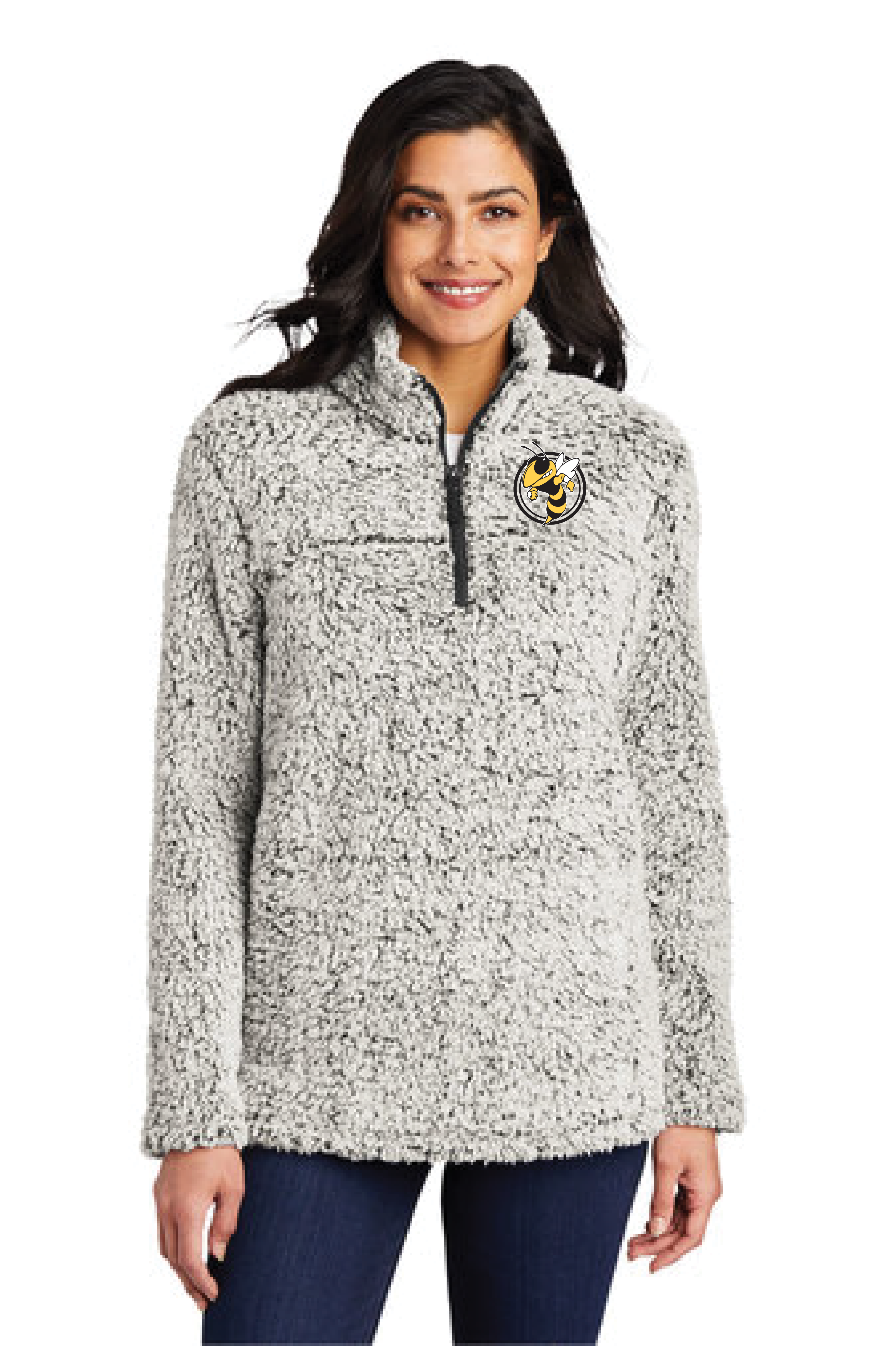 Port Authority® Ladies Cozy 1/4-Zip Fleece with Embroidered Mascot