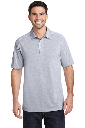 Digi Heather Performance Polo - K574 - Light Gray