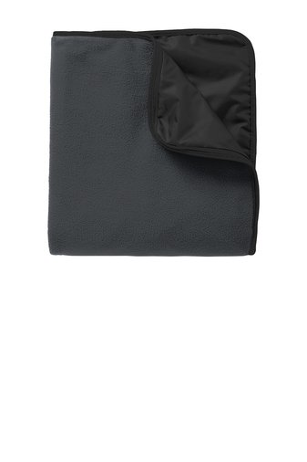 Fleece & Poly Travel Blanket - TB850 - Lead Grey/Black