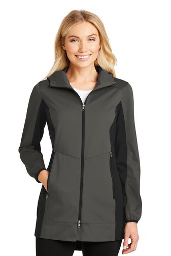 Hooded Soft Shell Jacket - L719 - Grey Steel/Deep Black