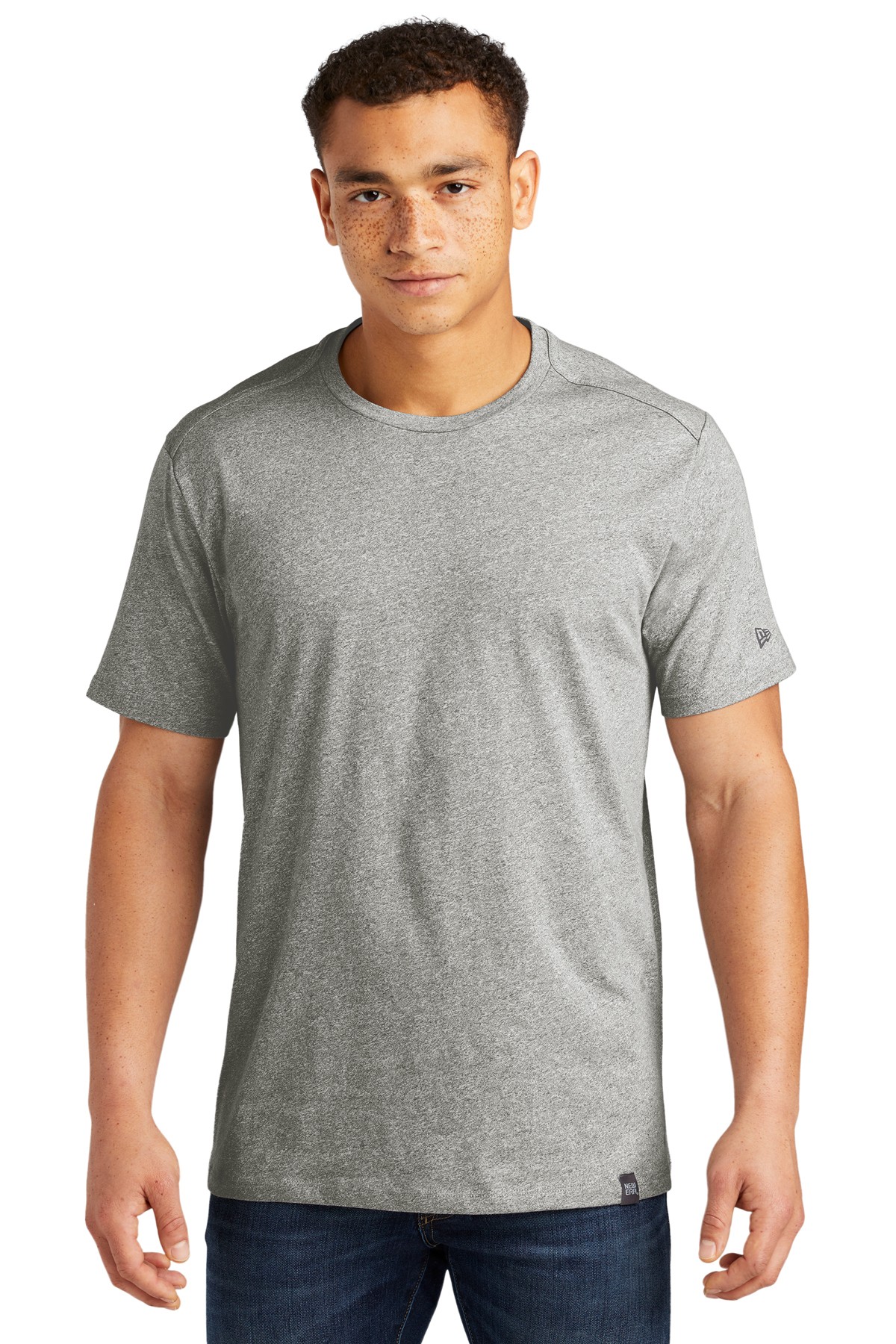 NEA100 - New Era® Heritage Blend Crew Tee - Light Grey