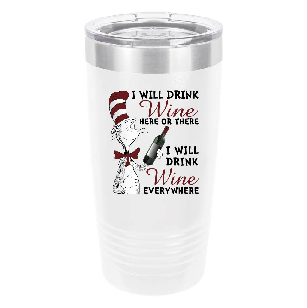 Polar Camel Wine Funny 20oz Tumbler - Ringneck Stainless Steel Tumbler Insulated Cup - Vacuum Insulated Tumbler with Clear Lid - Great Travel Tumbler - Premium Quality Stainless Steel Tumblers