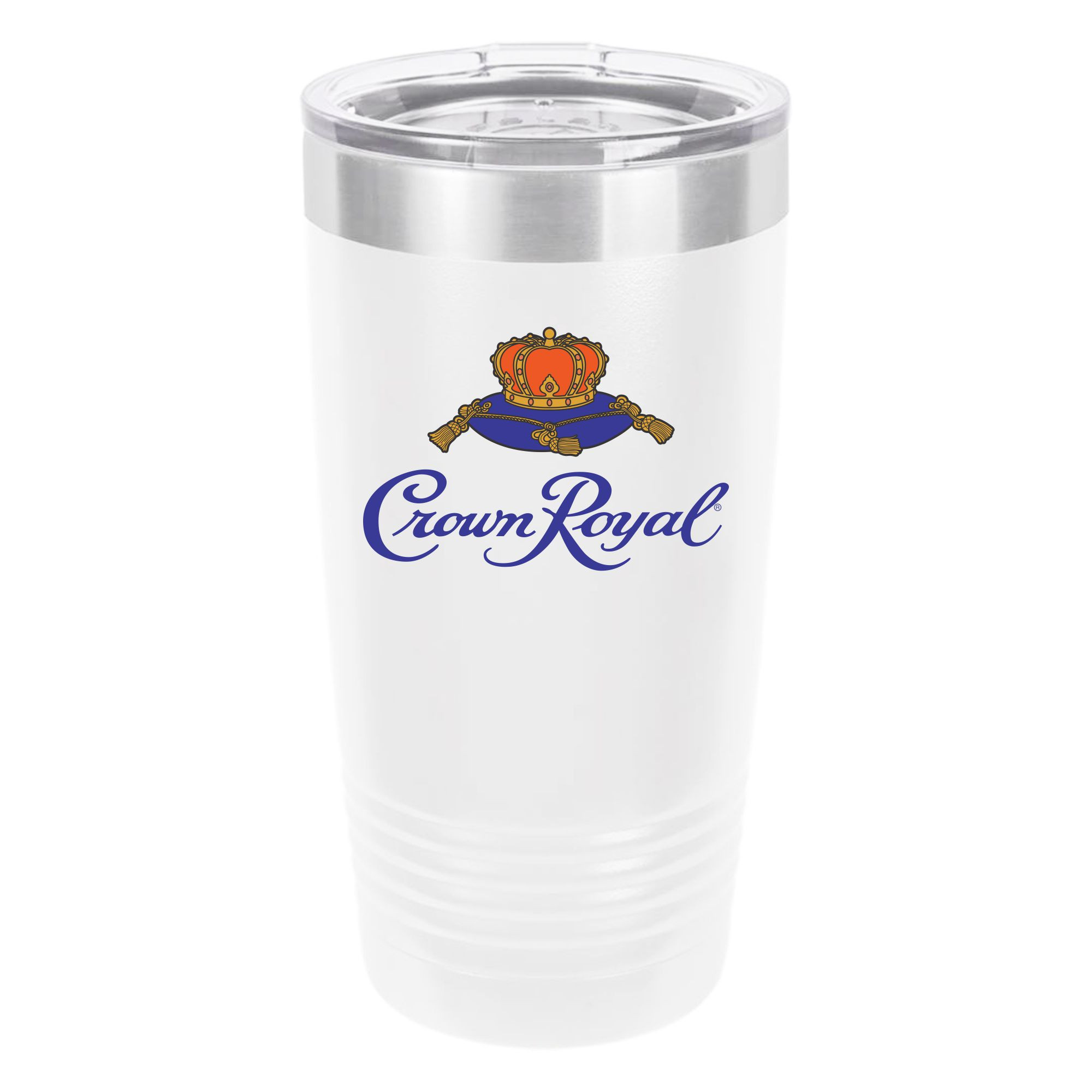 Polar Camel Crown Royal 20oz Tumbler - Ringneck Stainless Steel Tumbler Insulated Cup - Vacuum Insulated Tumbler with Clear Lid - Great Travel Tumbler - Premium Quality Stainless Steel Tumblers