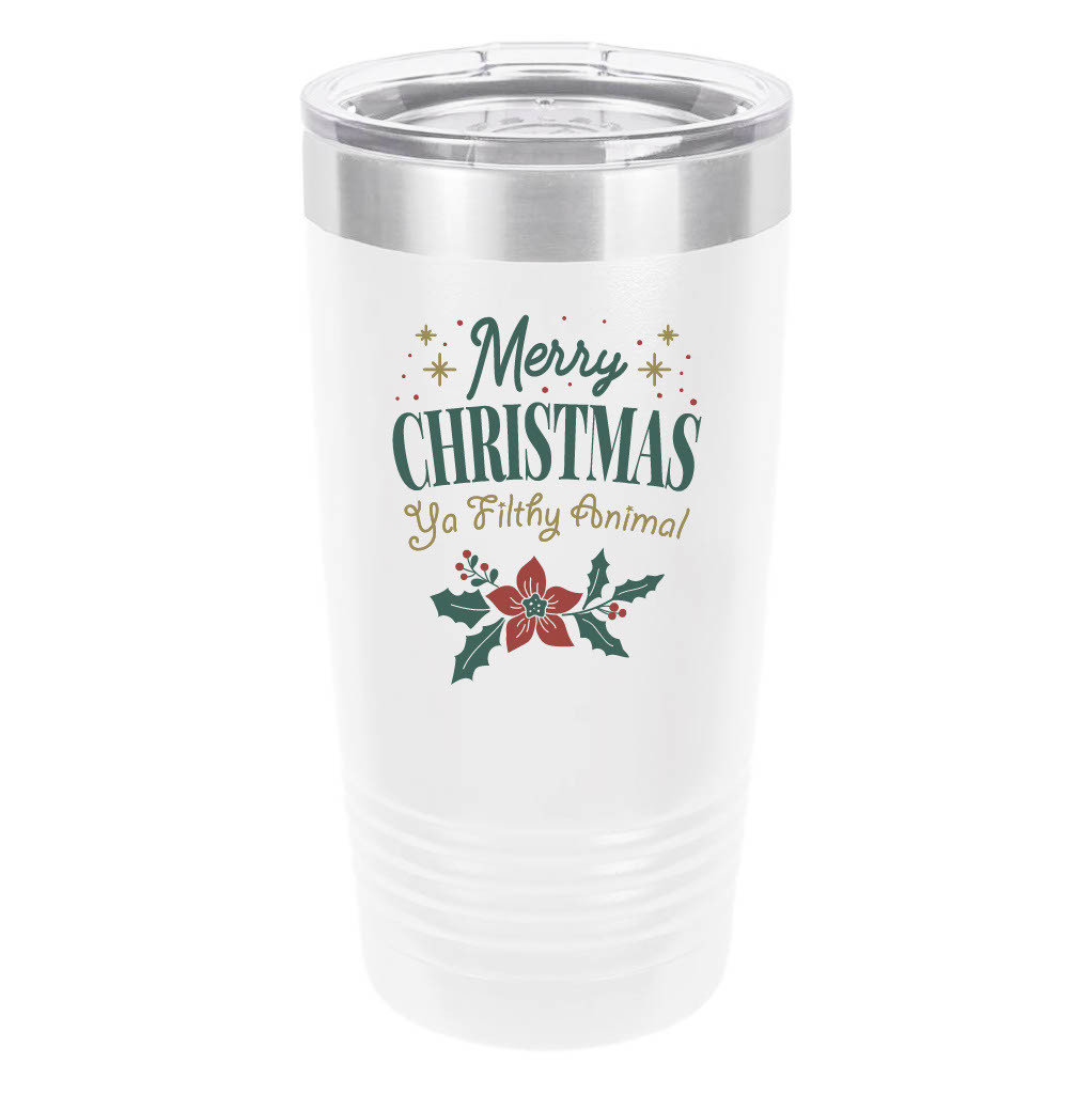 Polar Camel Filthy Animal 20oz Tumbler - Ringneck Stainless Steel Tumbler Insulated Cup - Vacuum Insulated Tumbler with Clear Lid - Great Travel Tumbler - Premium Quality Stainless Steel Tumblers