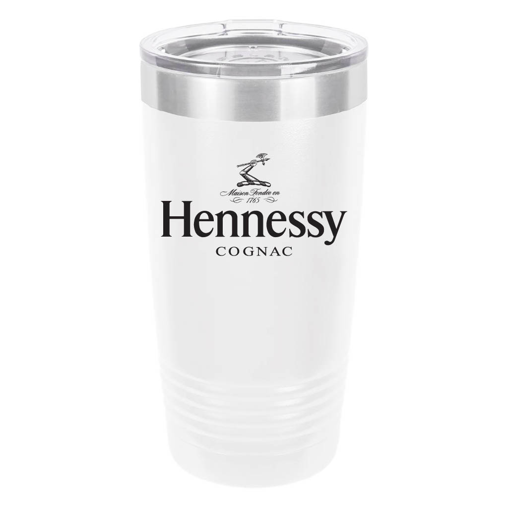 Polar Camel Hennessy 20oz Tumbler - Ringneck Stainless Steel Tumbler Insulated Cup - Vacuum Insulated Tumbler with Clear Lid - Great Travel Tumbler - Premium Quality Stainless Steel Tumblers