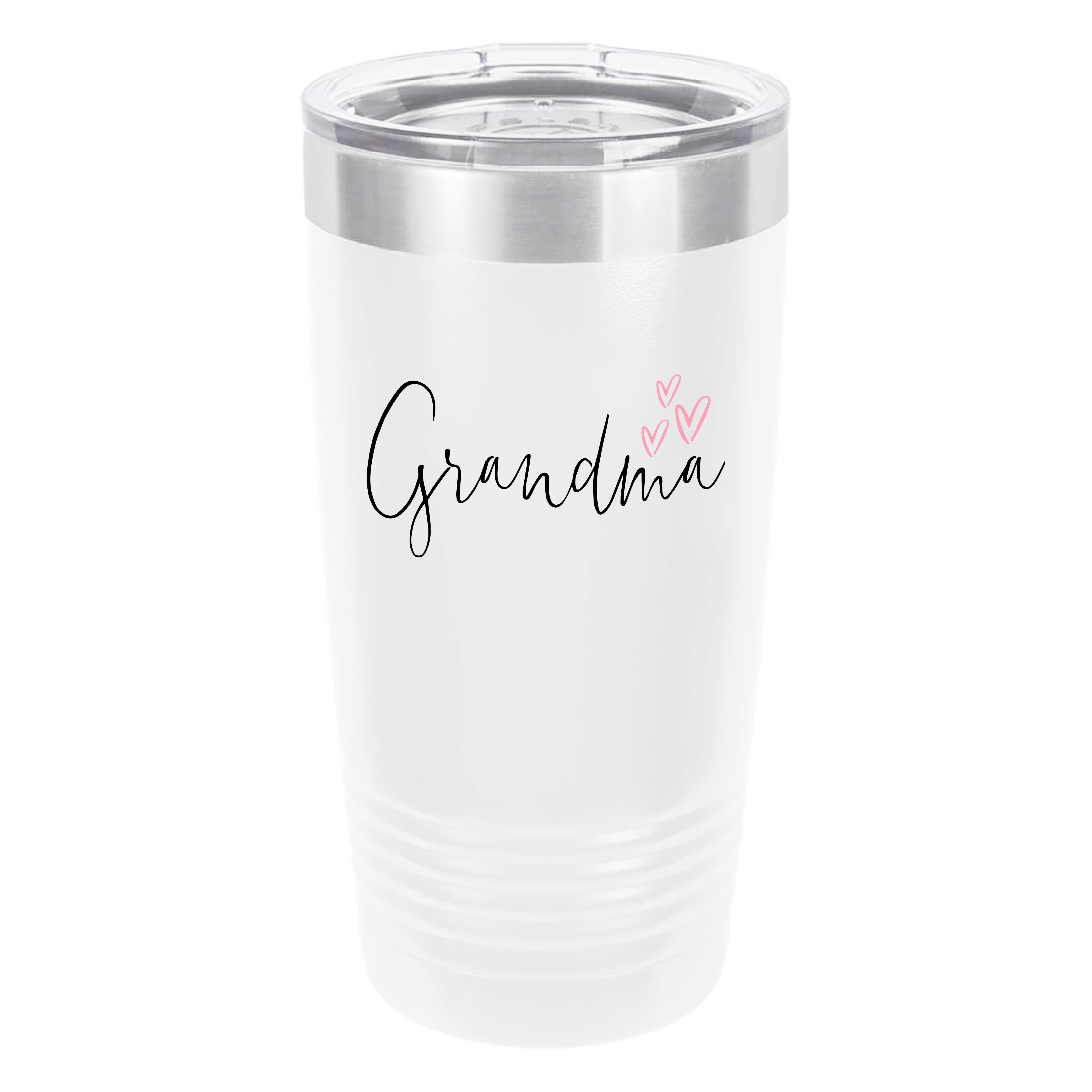 Polar Camel Grandma 20oz Tumbler - Ringneck Stainless Steel Tumbler Insulated Cup - Vacuum Insulated Tumbler with Clear Lid - Great Travel Tumbler Premium Quality Stainless Steel Tumbler