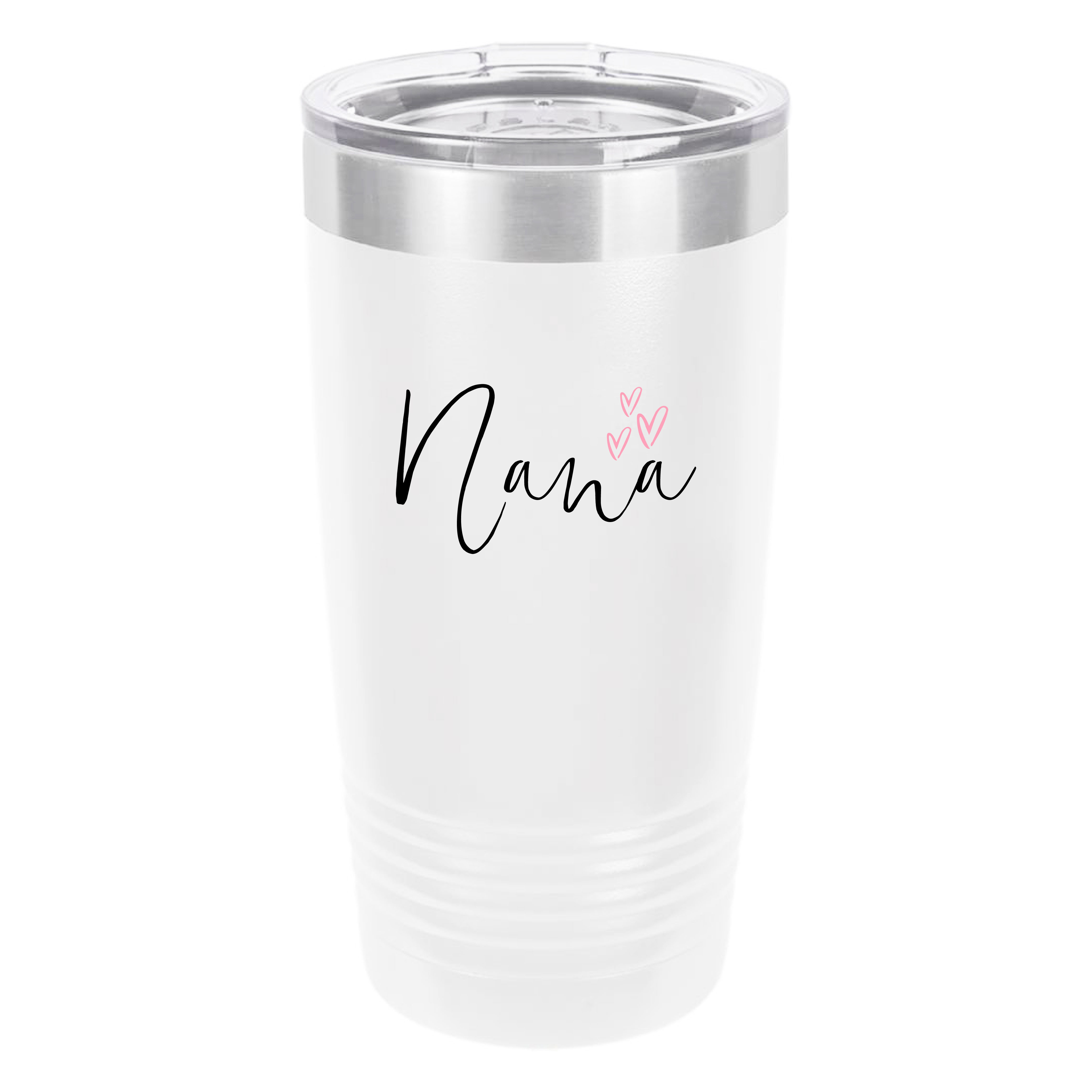 Polar Camel Nana 20oz Tumbler - Ringneck Stainless Steel Tumbler Insulated Cup - Vacuum Insulated Tumbler with Clear Lid - Great Travel Tumbler Premium Quality Stainless Steel Tumbler