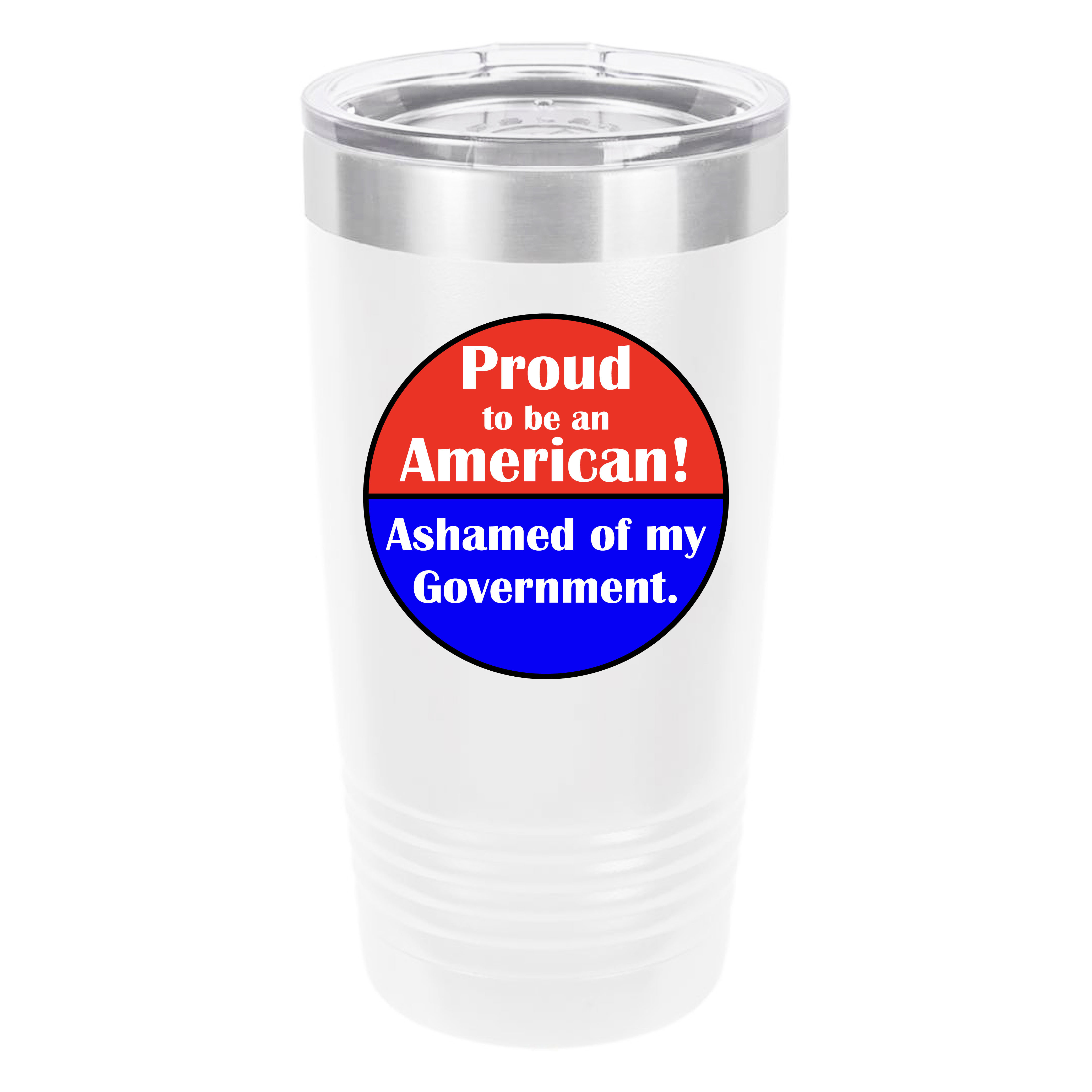 Polar Camel Proud to be an American 20oz Tumbler - Ringneck Stainless Steel Tumbler Insulated Cup - Vacuum Insulated Tumbler with Clear Lid - Great Travel Tumbler Premium Quality Stainless Steel Tumbler