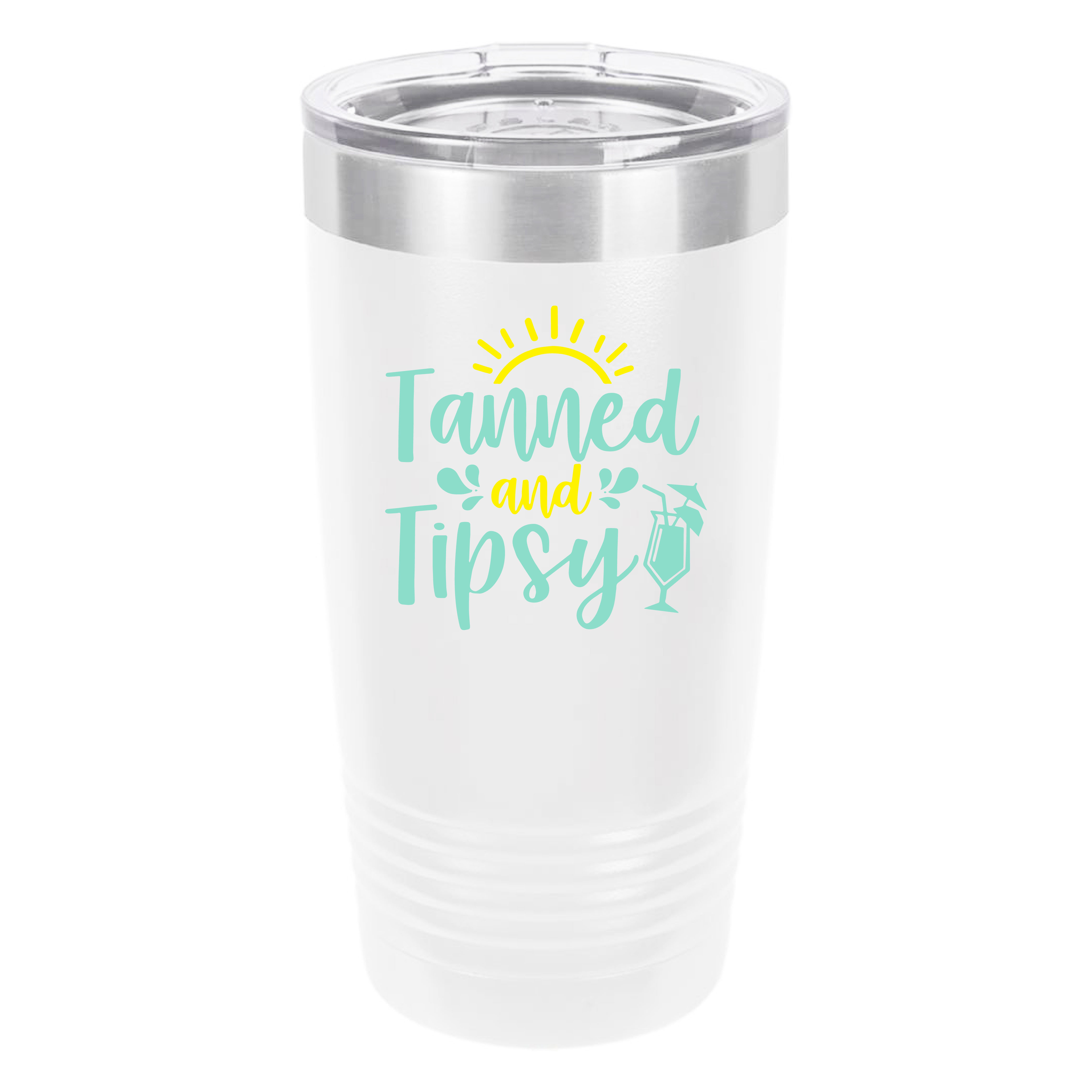 Polar Camel Tanned & Tipsy 20oz Tumbler - Ringneck Stainless Steel Tumbler Insulated Cup - Vacuum Insulated Tumbler with Clear Lid - Great Travel Tumbler Premium Quality Stainless Steel Tumbler