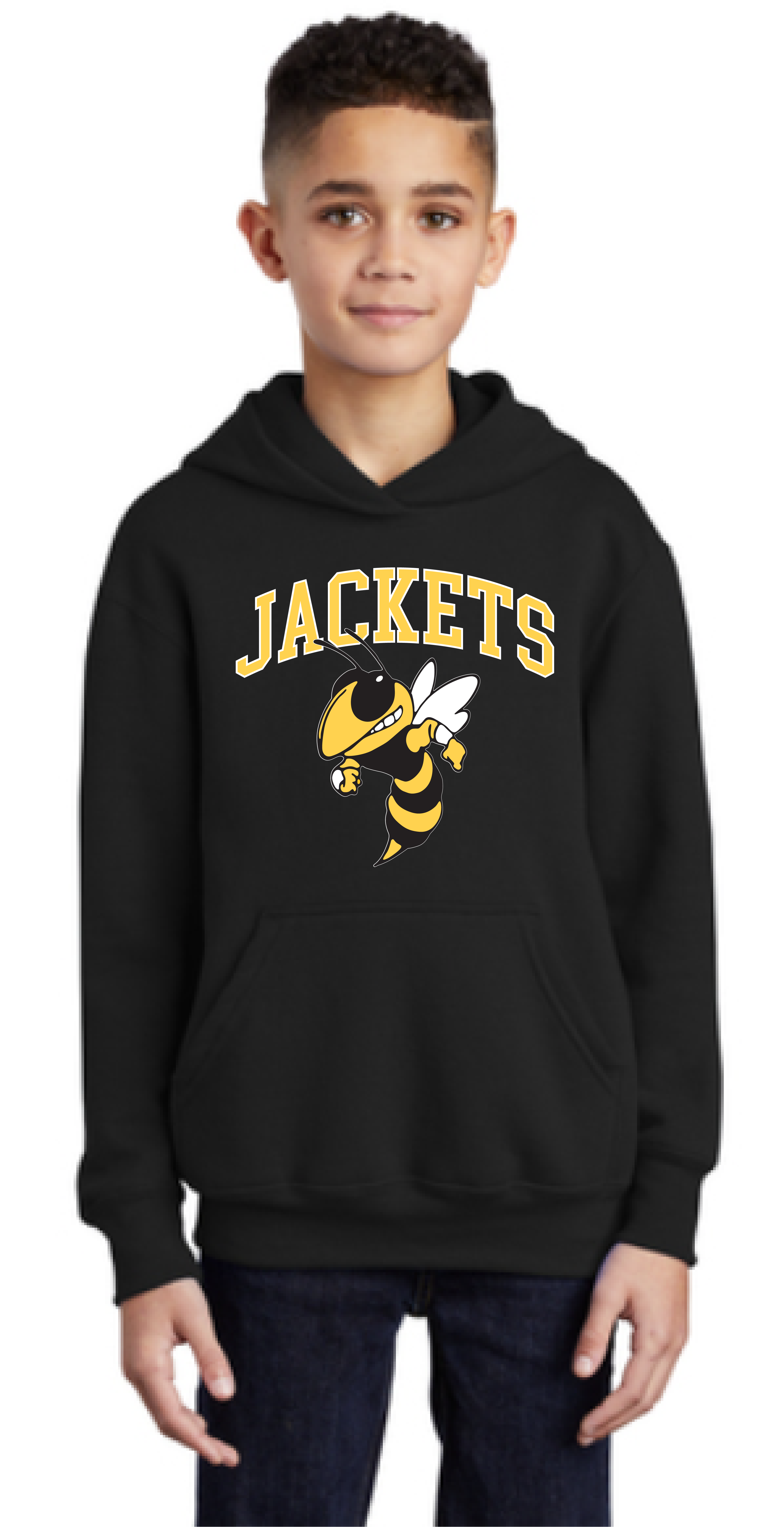 Port & Company® Youth Core Fleece Pullover Hooded Sweatshirt with Mascot