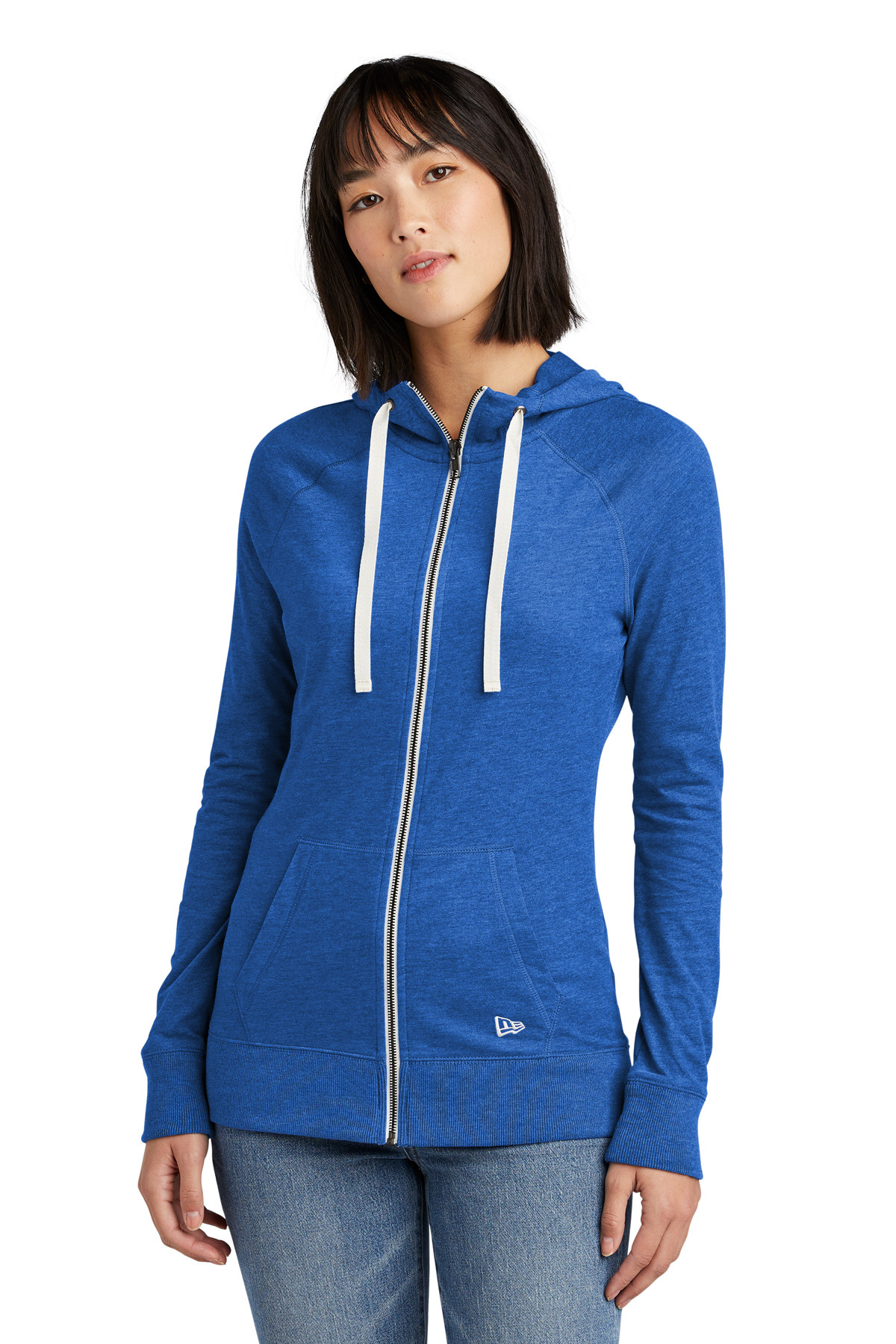 LNEA122  New Era® Ladies Sueded Cotton Blend Full-Zip Hoodie - TPMECH