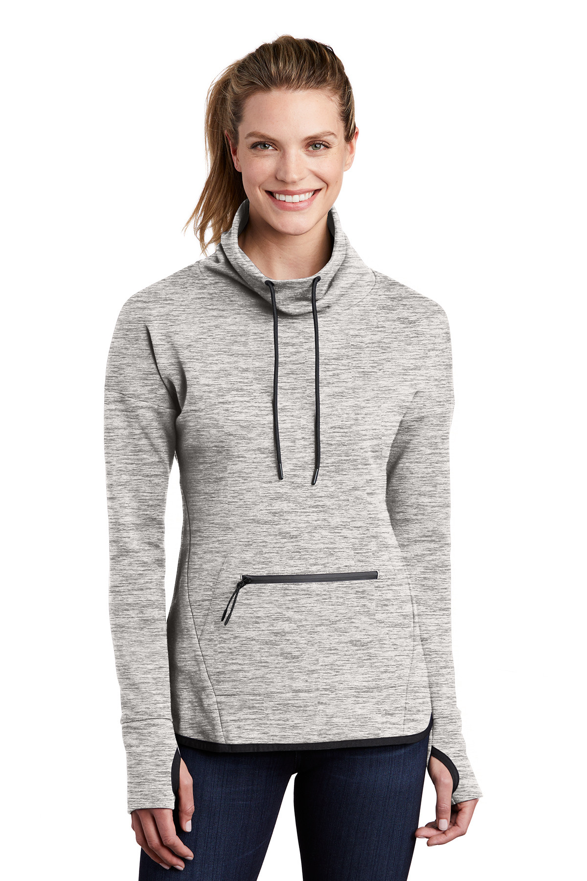 LST280  Sport-Tek ® Ladies Triumph Cowl Neck Pullover - TPMECH