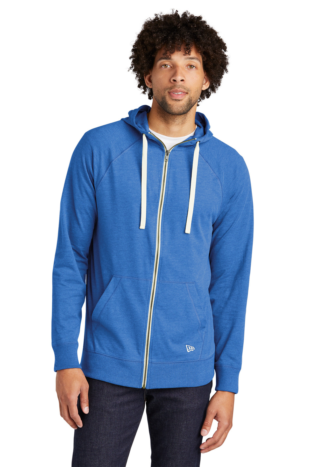 NEA122  New Era® Sueded Cotton Blend Full-Zip Hoodie - TPMECH