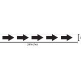 Horizontal Arrows Reflective Sticker - Black