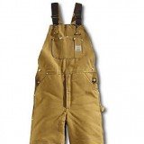 Carhartt R03 Brown Arctic Quilt Lined Duck Bib Overall