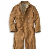 Carhartt Men's Brown Flame-Resistant Duck Quilt-Lined Coverall