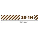 Stripes Reflective Sticker - SS-1H - Brown