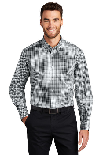 S654 Port Authority® Long Sleeve Gingham Easy Care Shirt - TPMECH