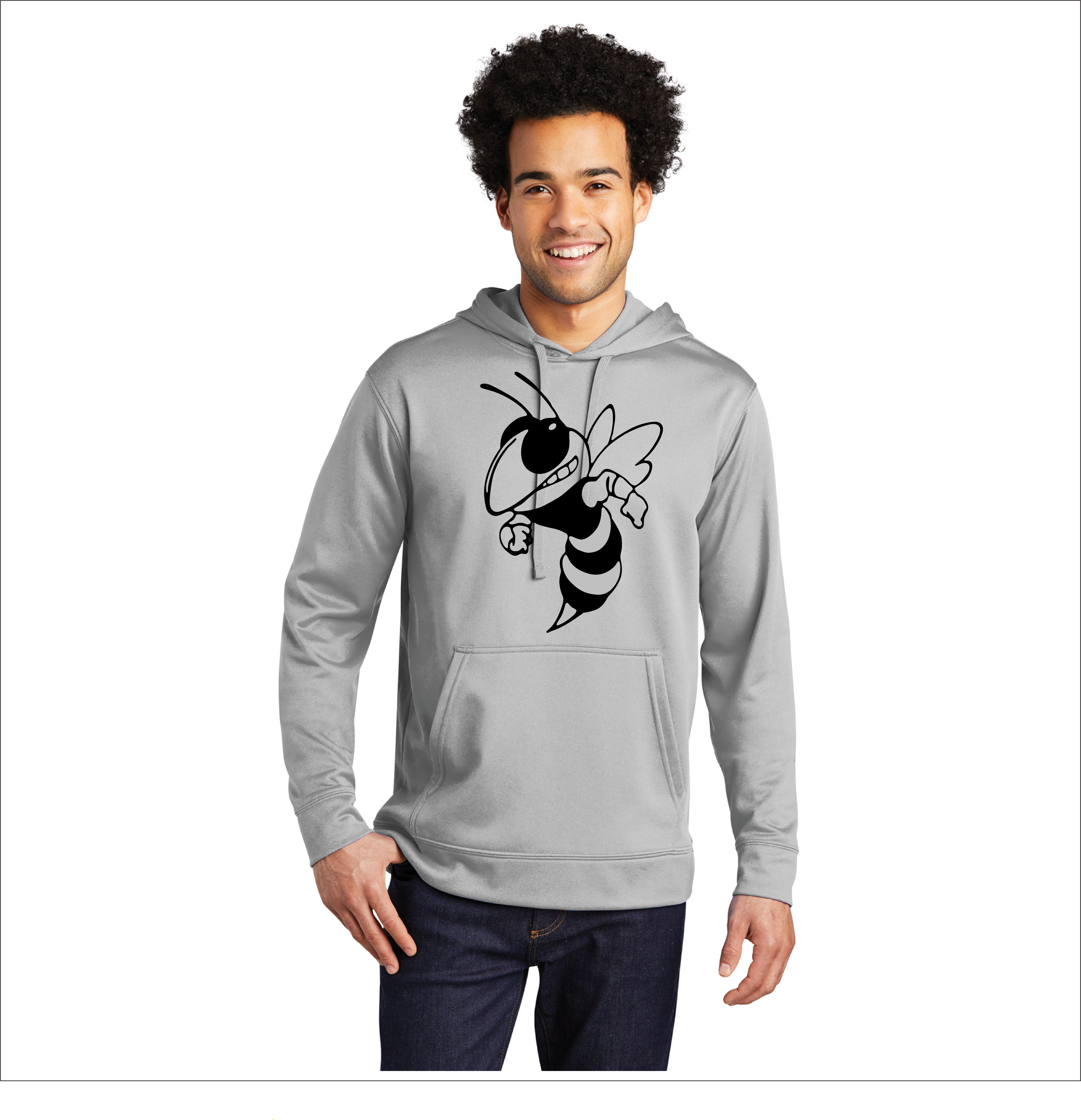 Port & Company® Performance Fleece Pullover Hooded Sweatshirt with Mascot