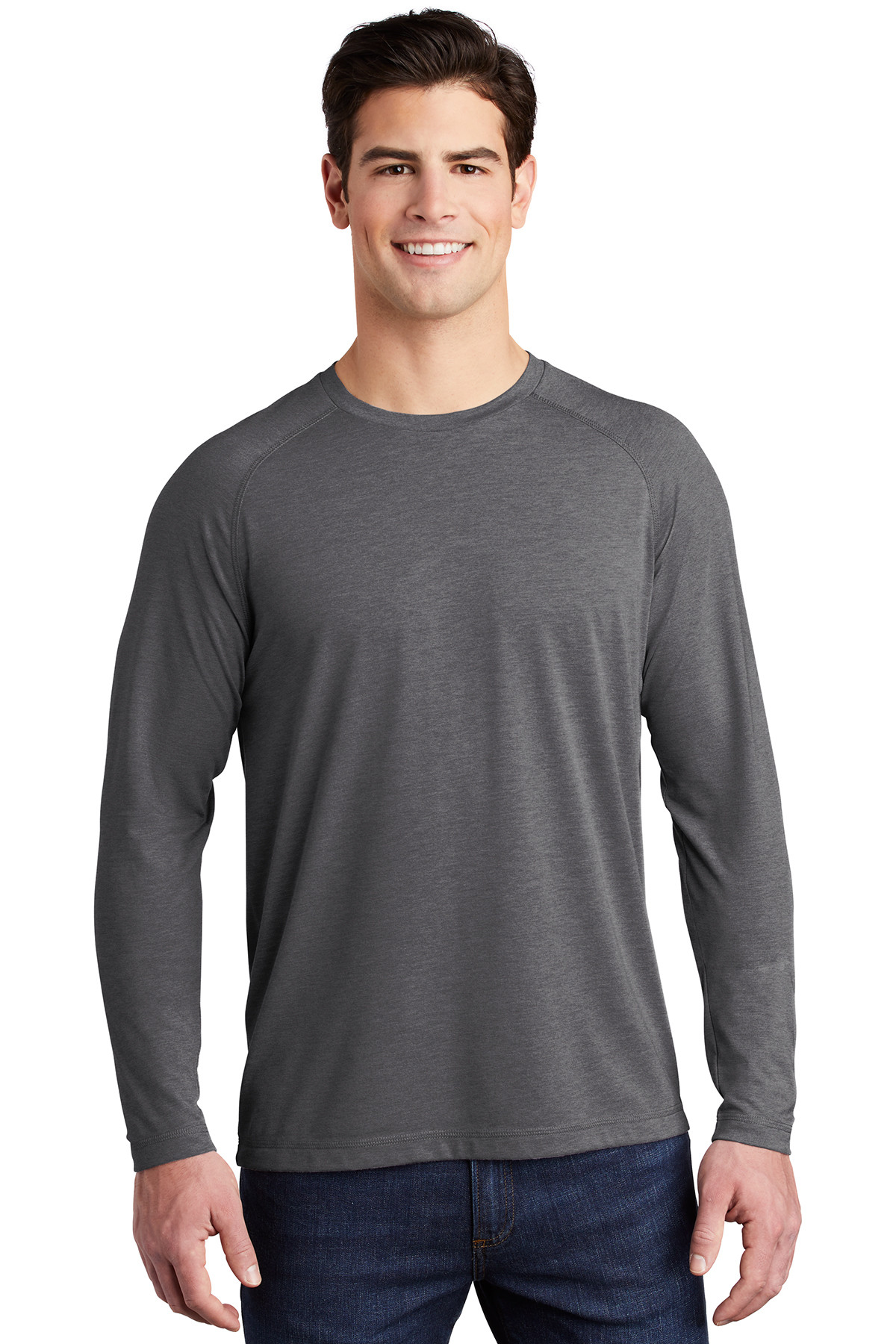 ST400LS Sport-Tek ® PosiCharge ® Long Sleeve Tri-Blend Wicking Raglan Tee - FNB